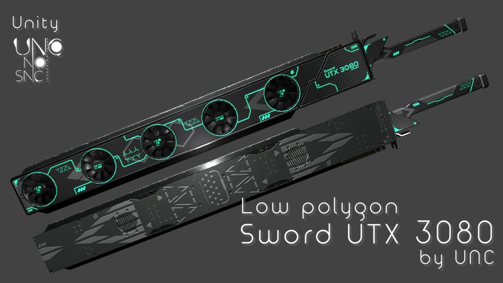 3Dモデル「Sword UTX 3080」カラバリ7色有り 3D model "Sword UTX 3080" available in 7 colors