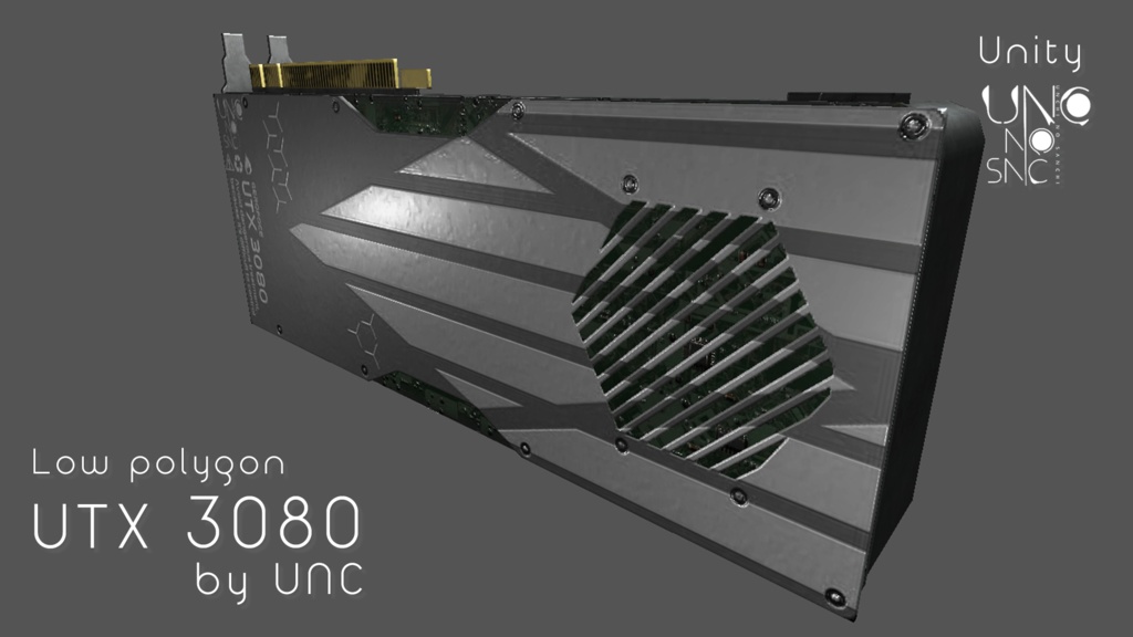【無料】 3Dモデル「UTX_3080」カラバリ7色有り 【Free】 3D model "UTX_3080" with 7 color variations