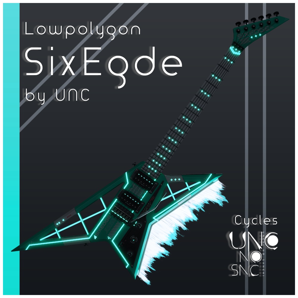 3Dモデル「Sixedge」カラバリ8色あり