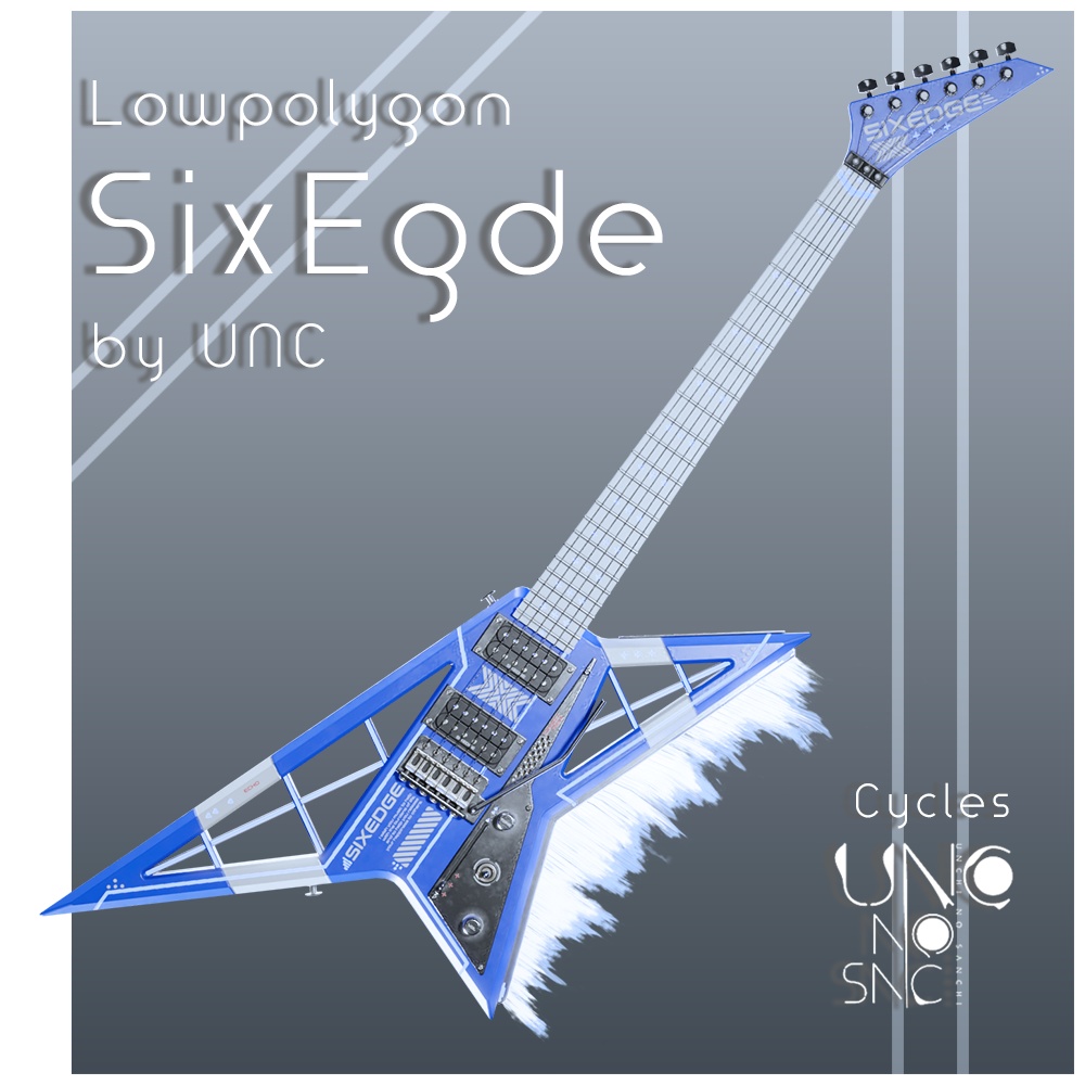 3Dモデル「Sixedge」カラバリ8色あり