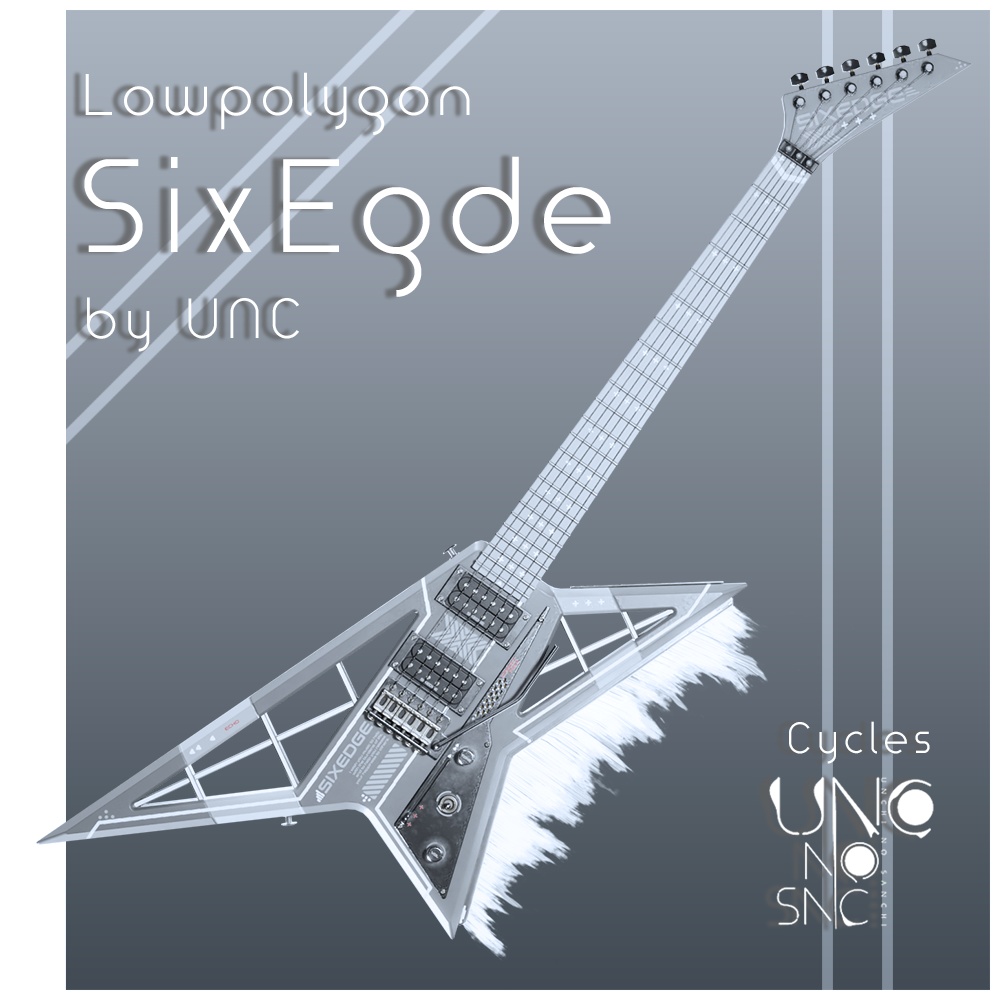 3Dモデル「Sixedge」カラバリ8色あり