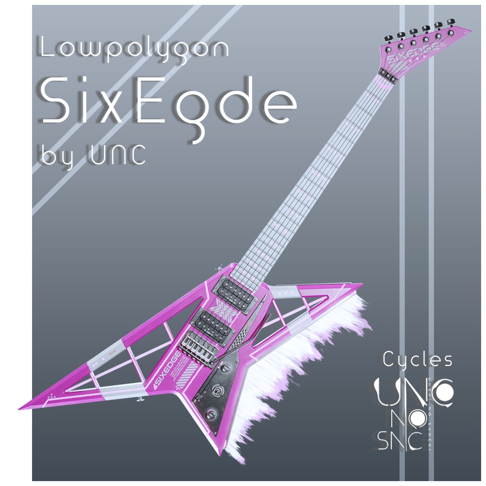 3Dモデル「Sixedge」カラバリ8色あり