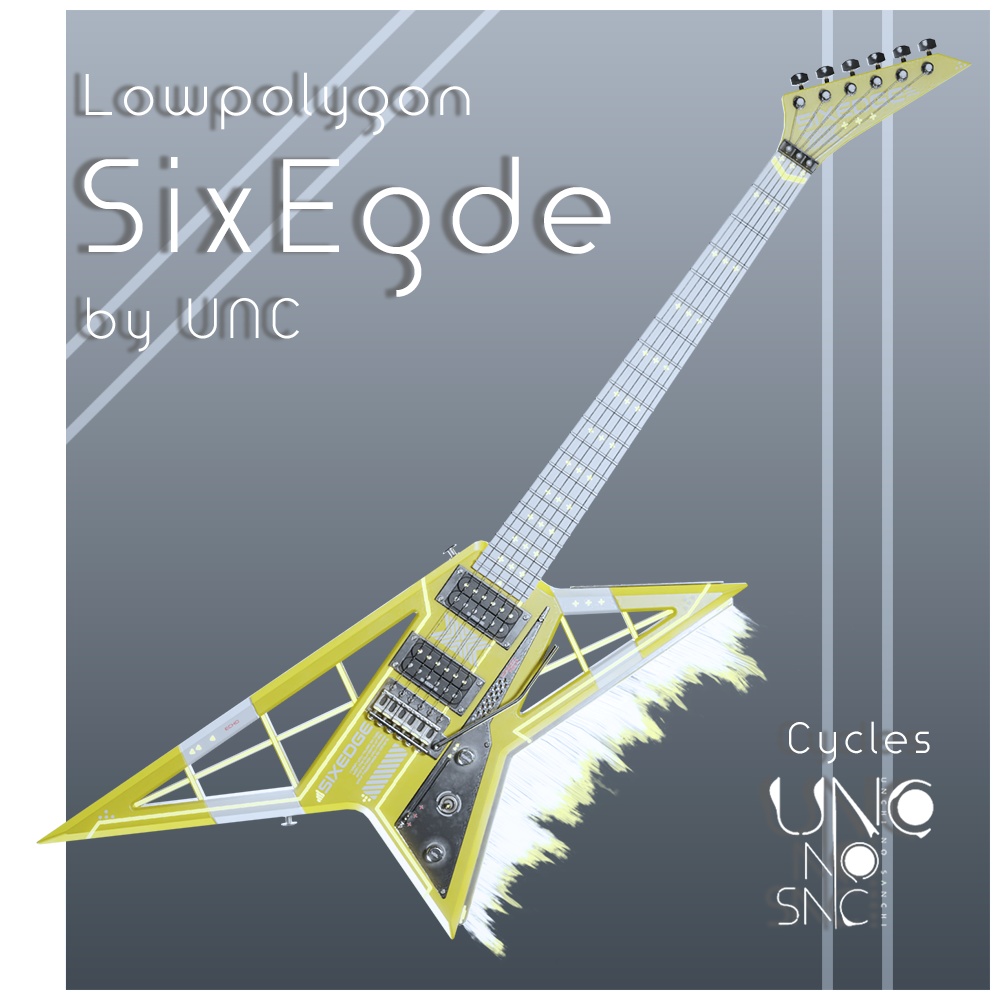 3Dモデル「Sixedge」カラバリ8色あり