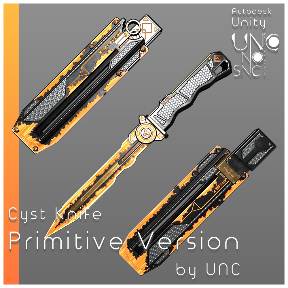 【無料】 3Dテクスチャ「Cyst Knife Primitive Version Texture」カラバリ7色あり