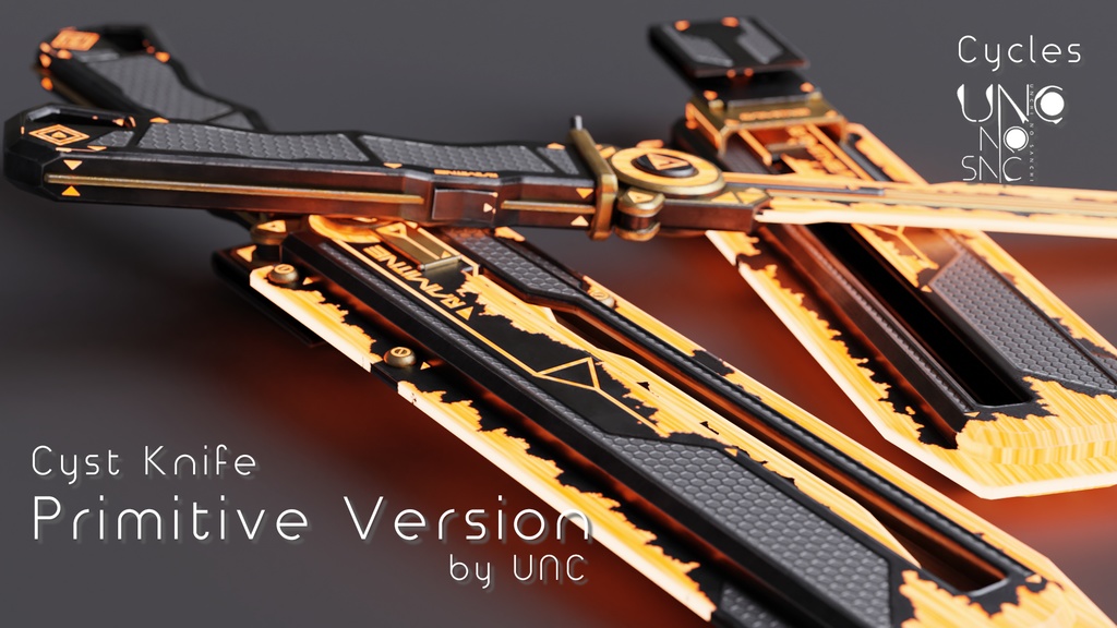 【無料】 3Dテクスチャ「Cyst Knife Primitive Version Texture」カラバリ7色あり