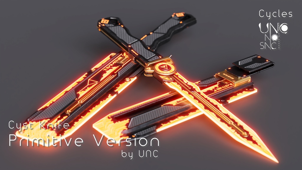 【無料】 3Dテクスチャ「Cyst Knife Primitive Version Texture」カラバリ7色あり