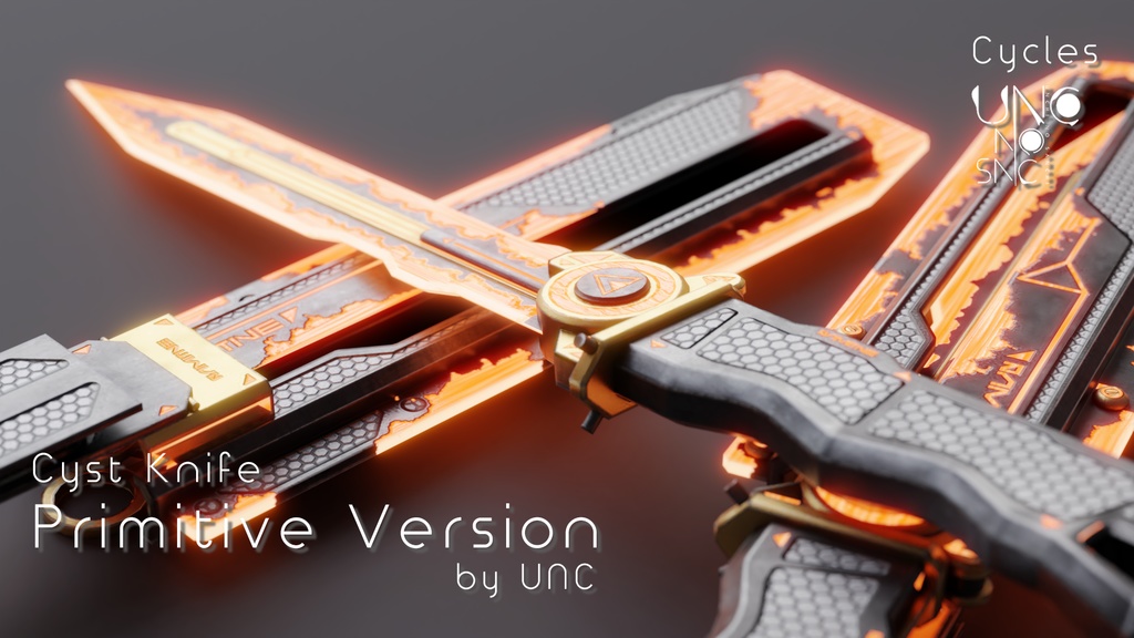 【無料】 3Dテクスチャ「Cyst Knife Primitive Version Texture」カラバリ7色あり