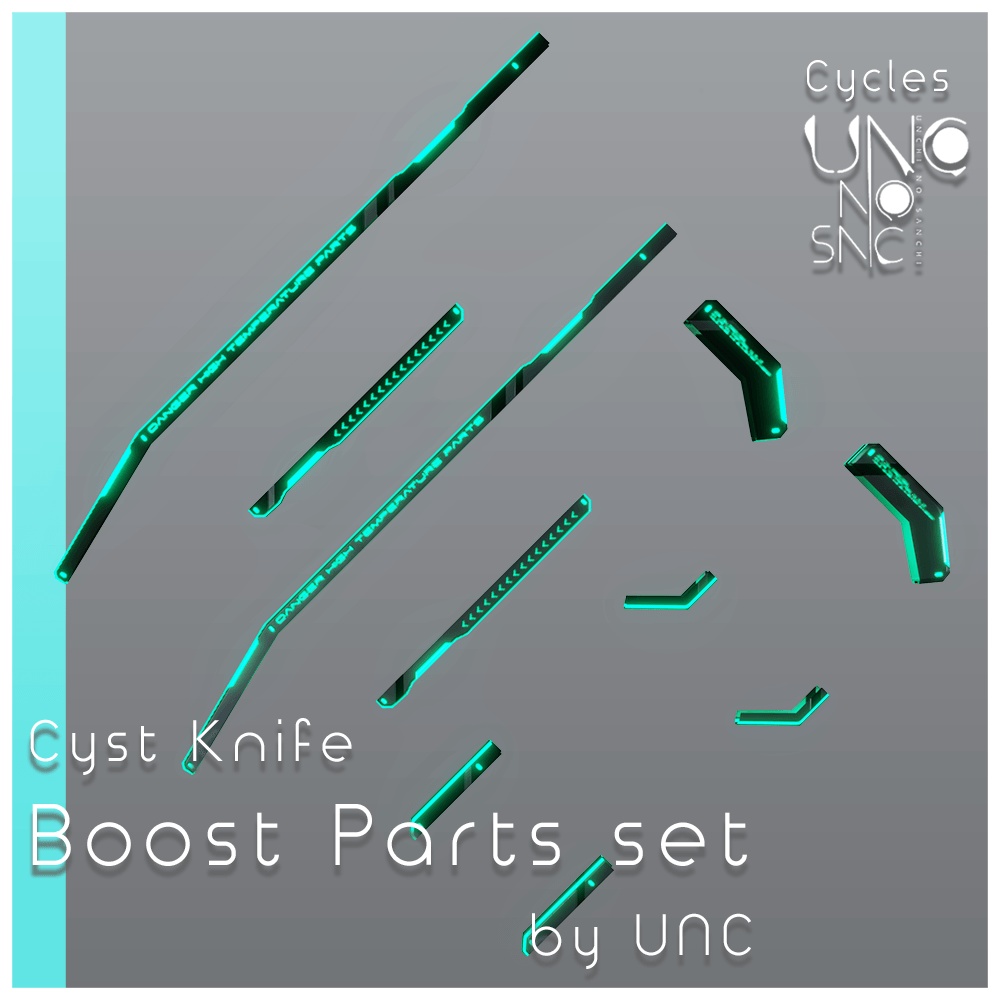 3Dモデル「Cyst Boost Parts set」カラバリ12色あり