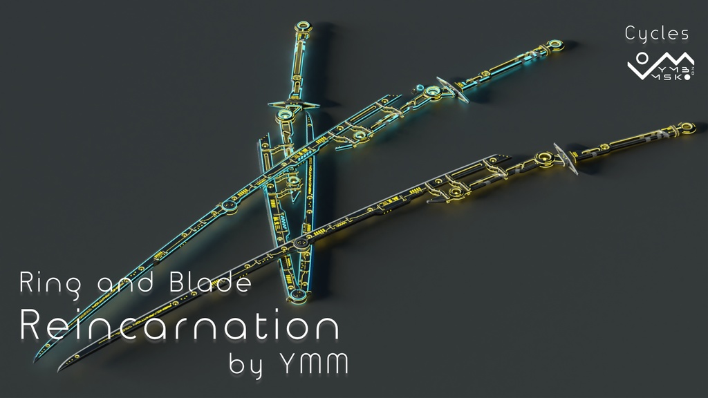 【無料】3Dモデル「Reincarnation」カラバリ4有り 単色版有り