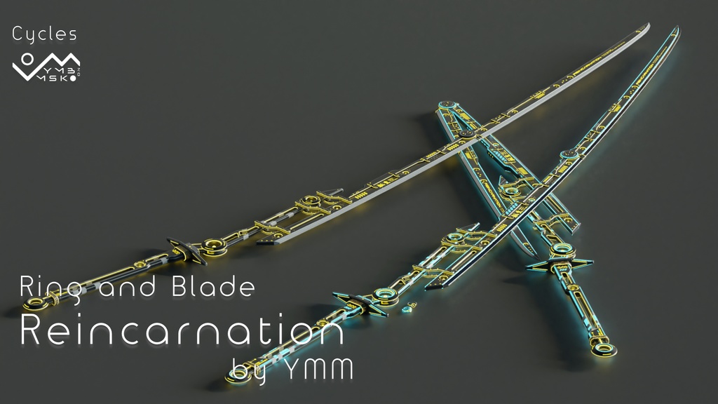 【無料】3Dモデル「Reincarnation」カラバリ4有り 単色版有り