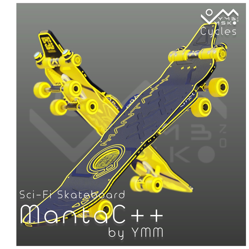 3Dモデル「MantaC++」カラバリ7色有り