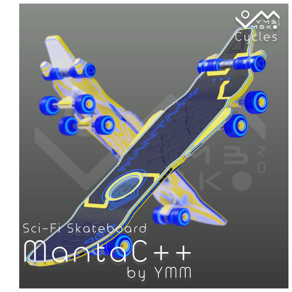 3Dモデル「MantaC++」カラバリ7色有り