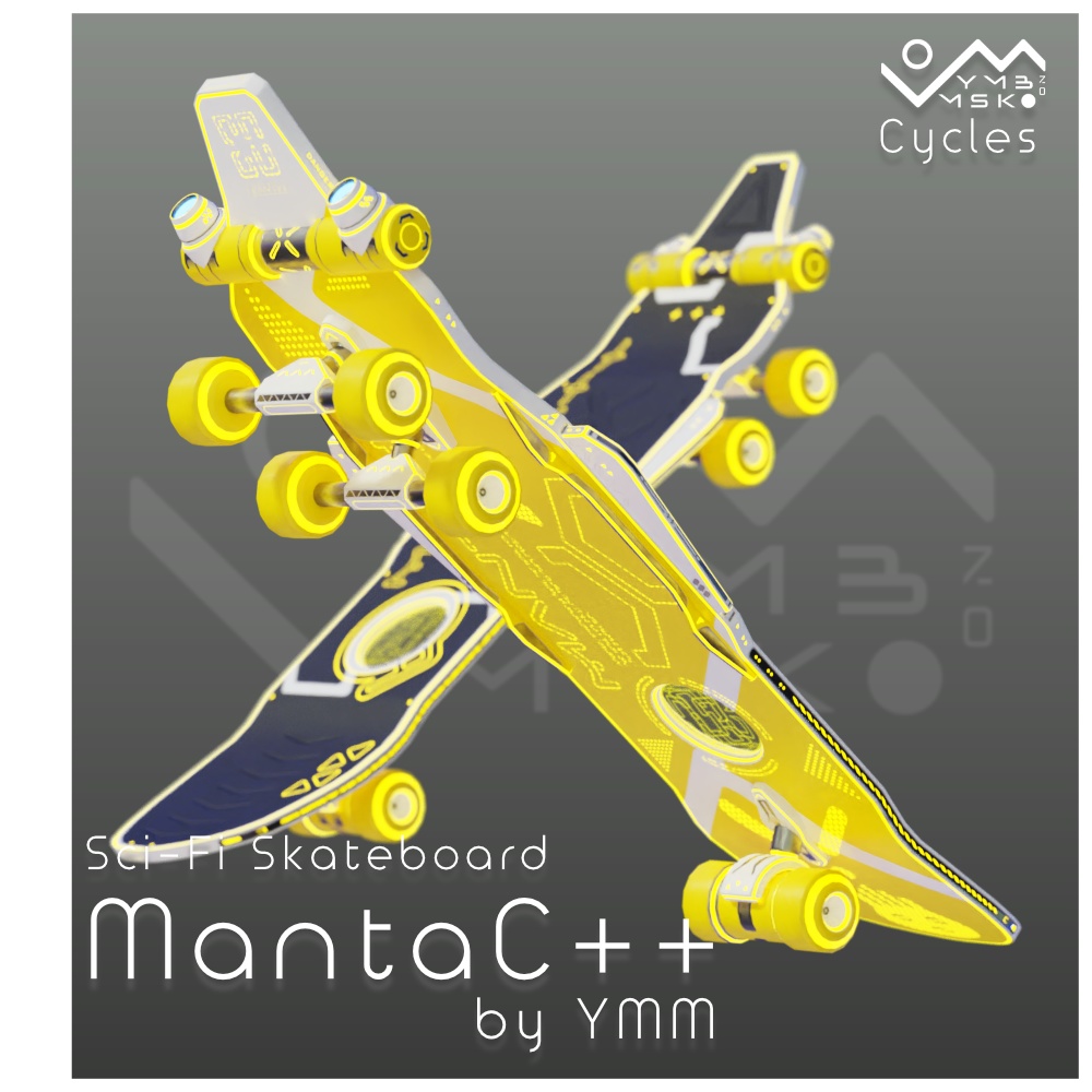 3Dモデル「MantaC++」カラバリ7色有り