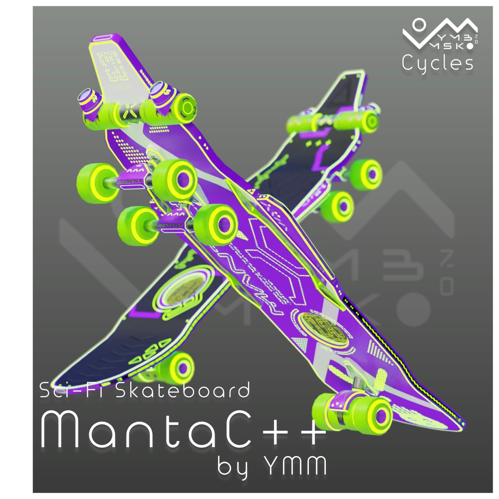 3Dモデル「MantaC++」カラバリ7色有り