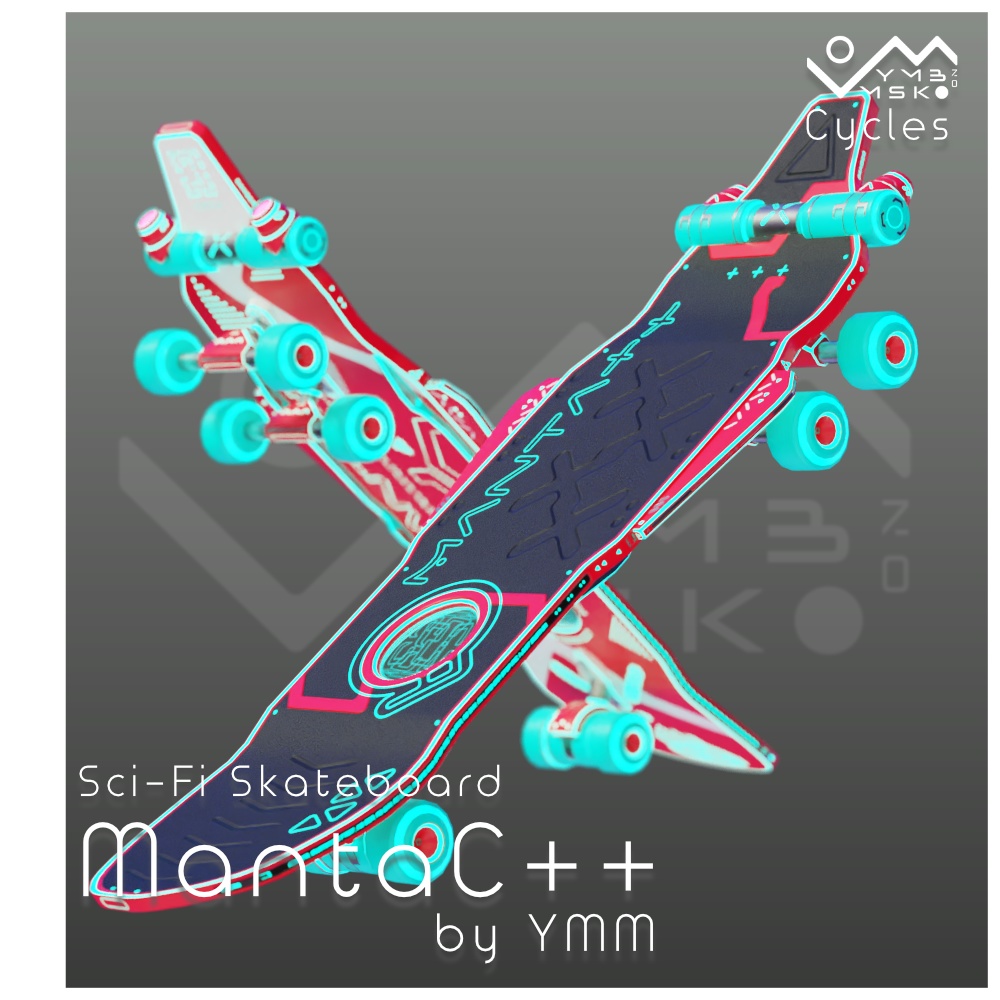 3Dモデル「MantaC++」カラバリ7色有り