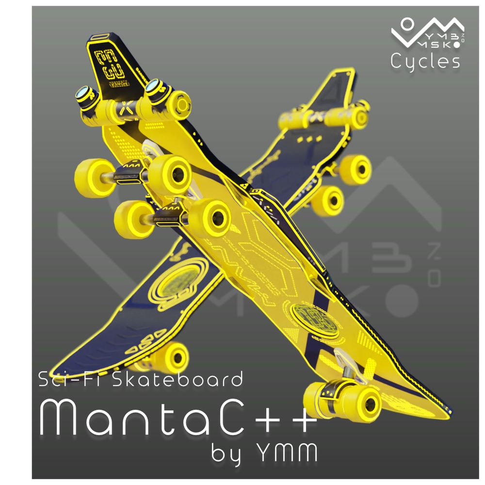 3Dモデル「MantaC++」カラバリ7色有り