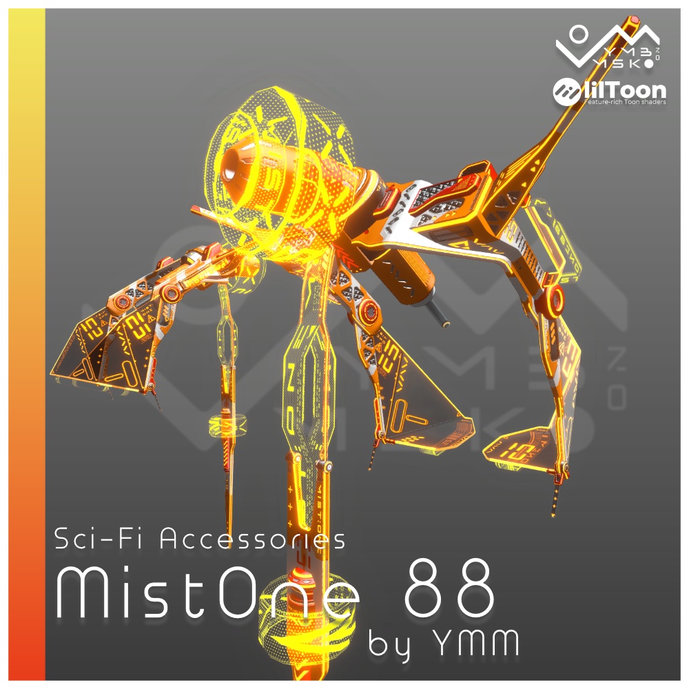 3Dモデル「MistOne 88」PB対応 カラバリ5色有