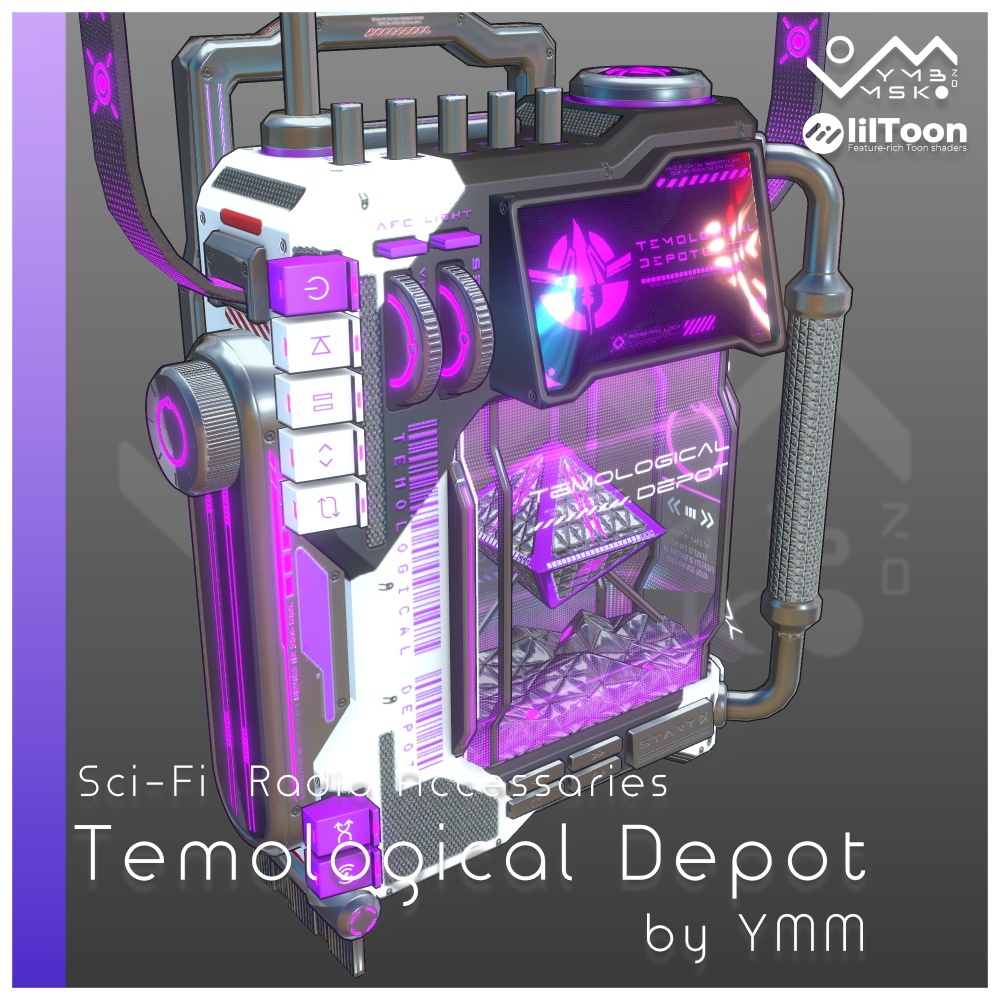 3Dモデル「Temological depot v1.0」PB対応 カラバリ18色有