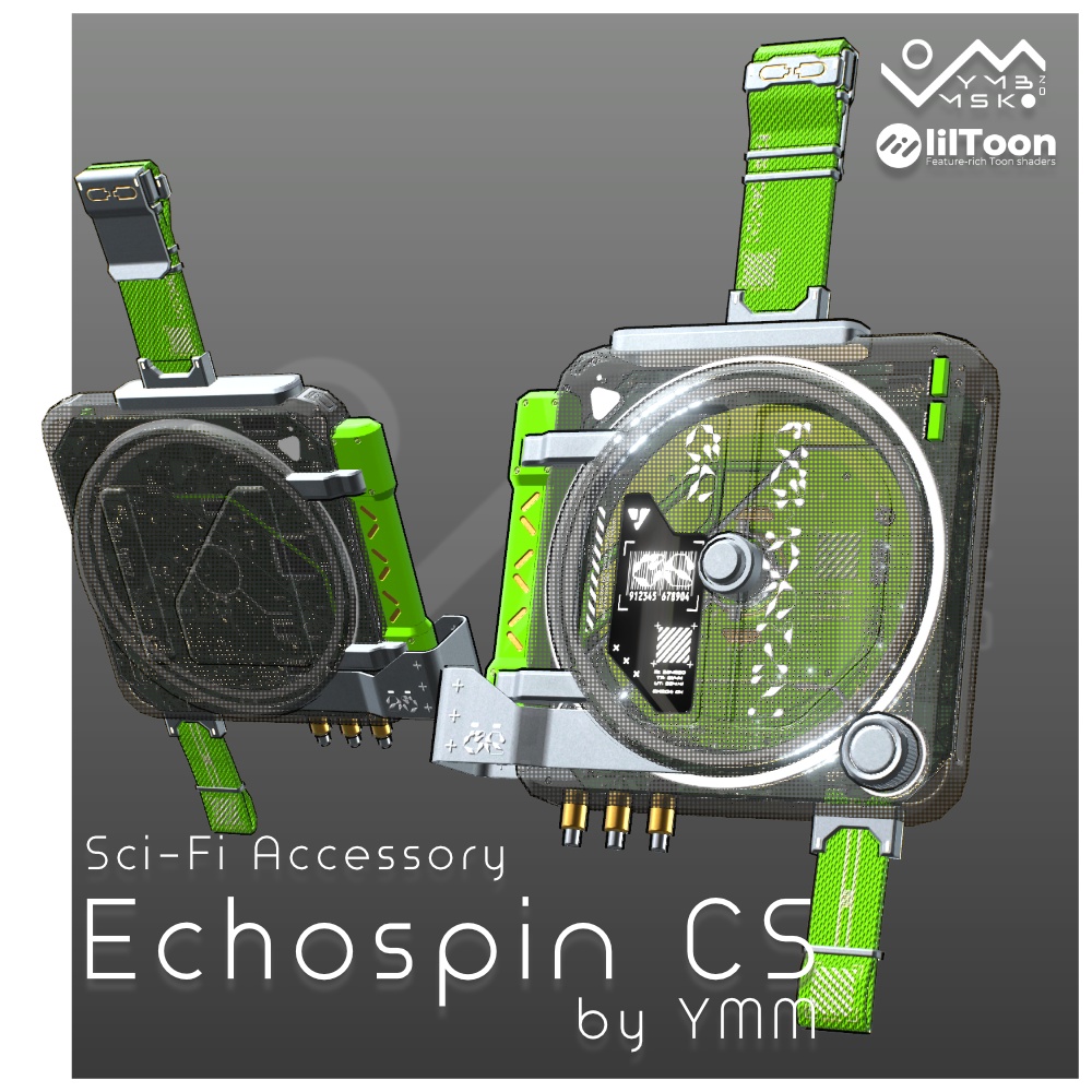 3Dモデル「Echospin CS v1.0」PB対応 カラバリ9色有