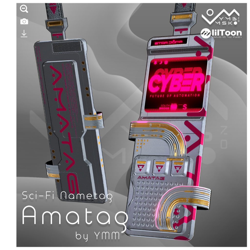3Dモデル「Amatag v1.1」PB対応 カラバリ8色有