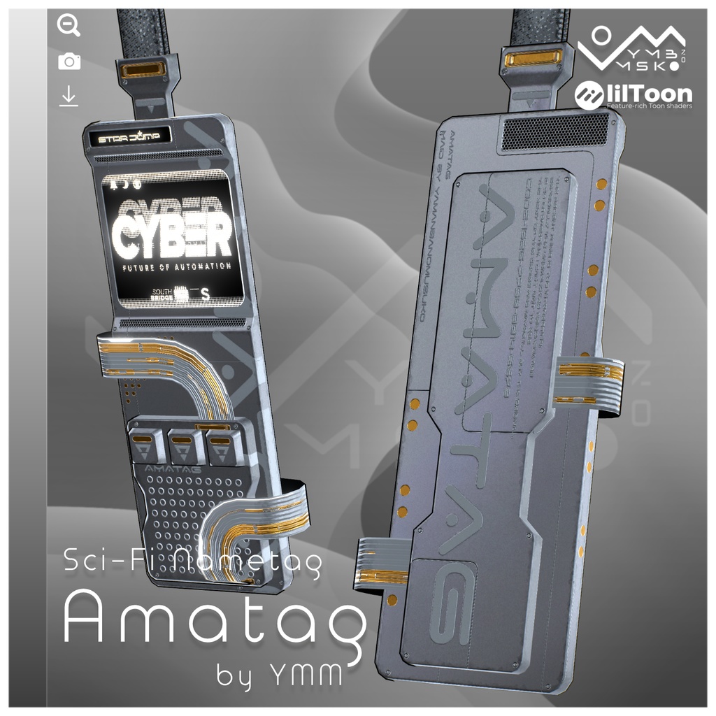 3Dモデル「Amatag v1.1」PB対応 カラバリ8色有