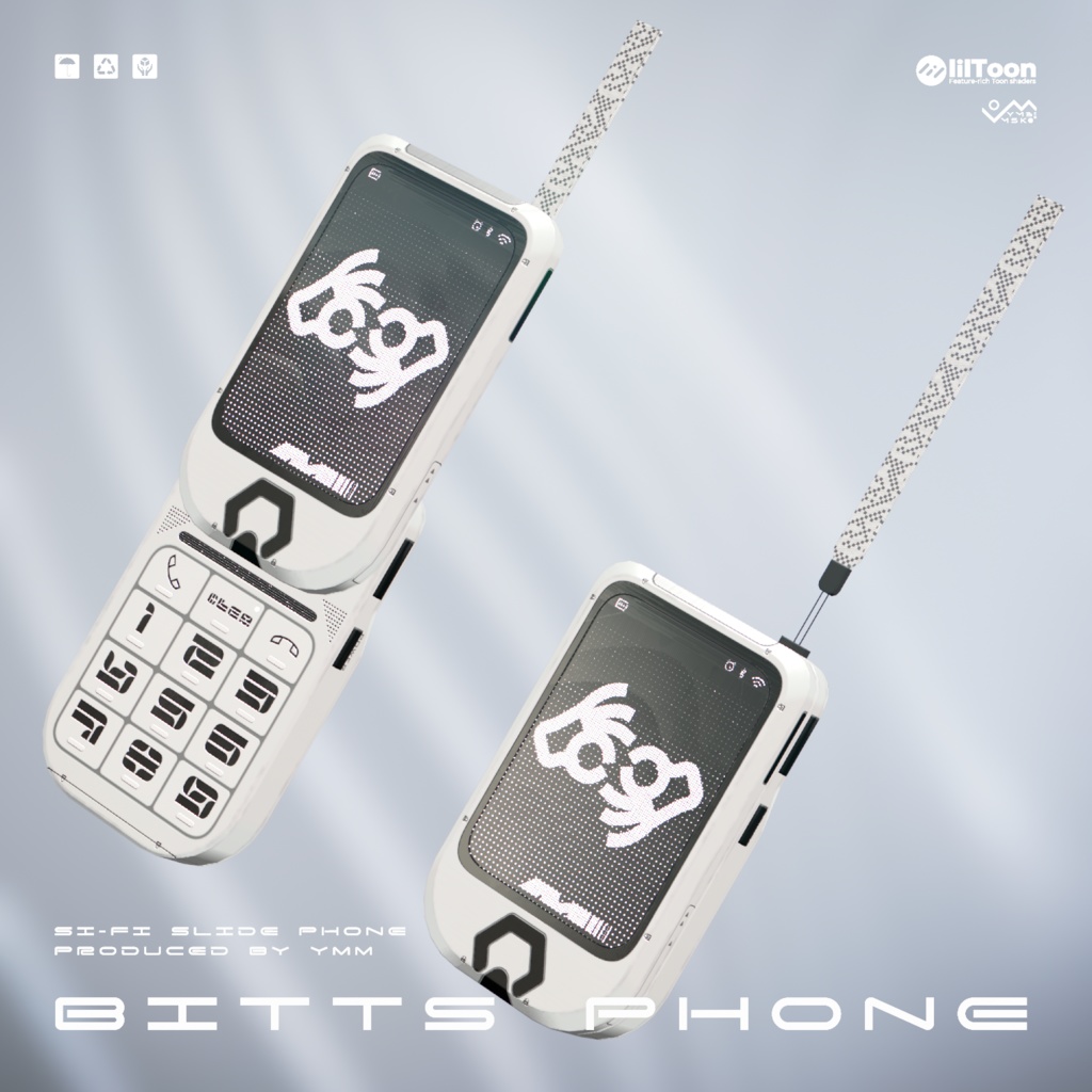 【無料】3Dモデル「Bitts Phone v1.0」PB対応 カラバリ12色有