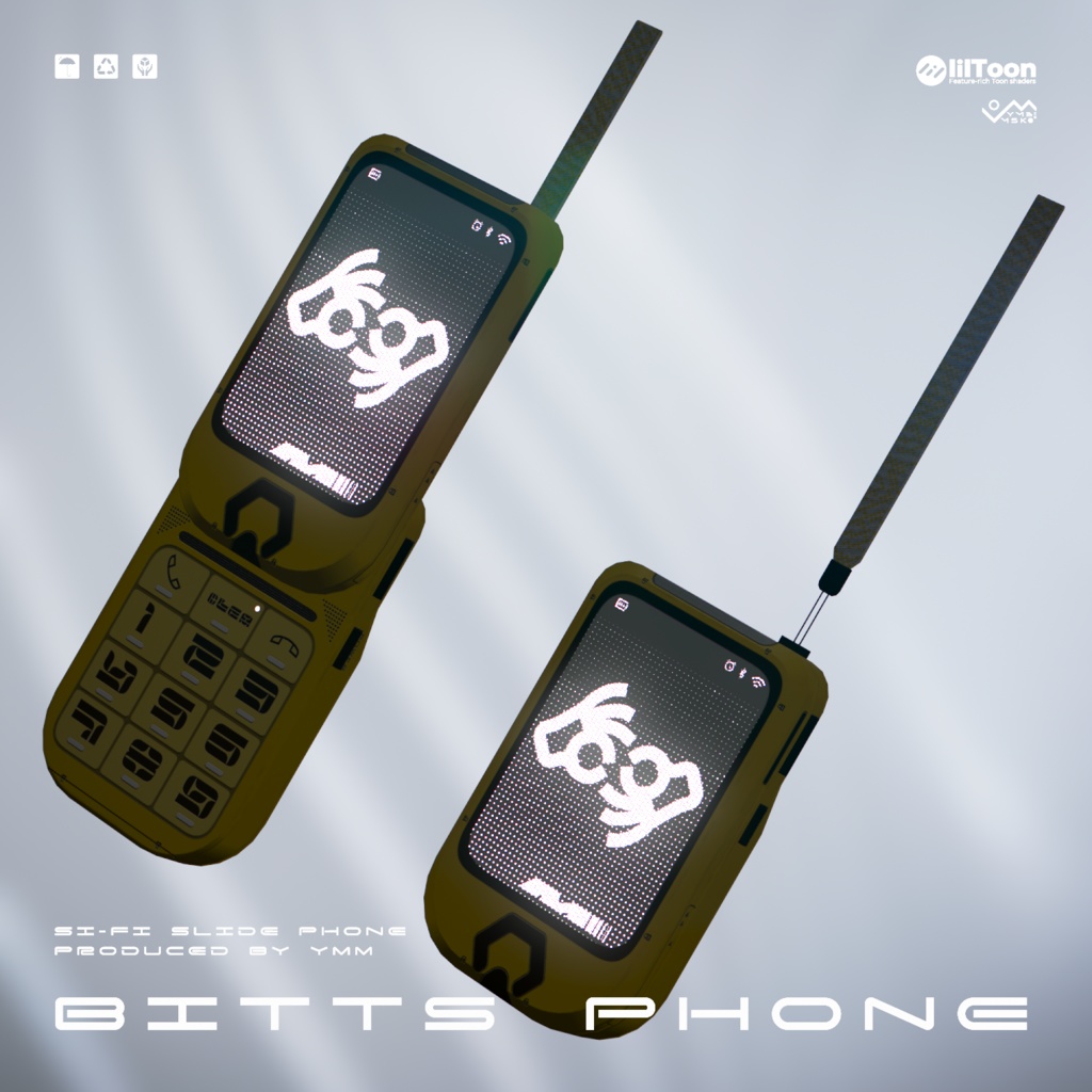 【無料】3Dモデル「Bitts Phone v1.0」PB対応 カラバリ12色有