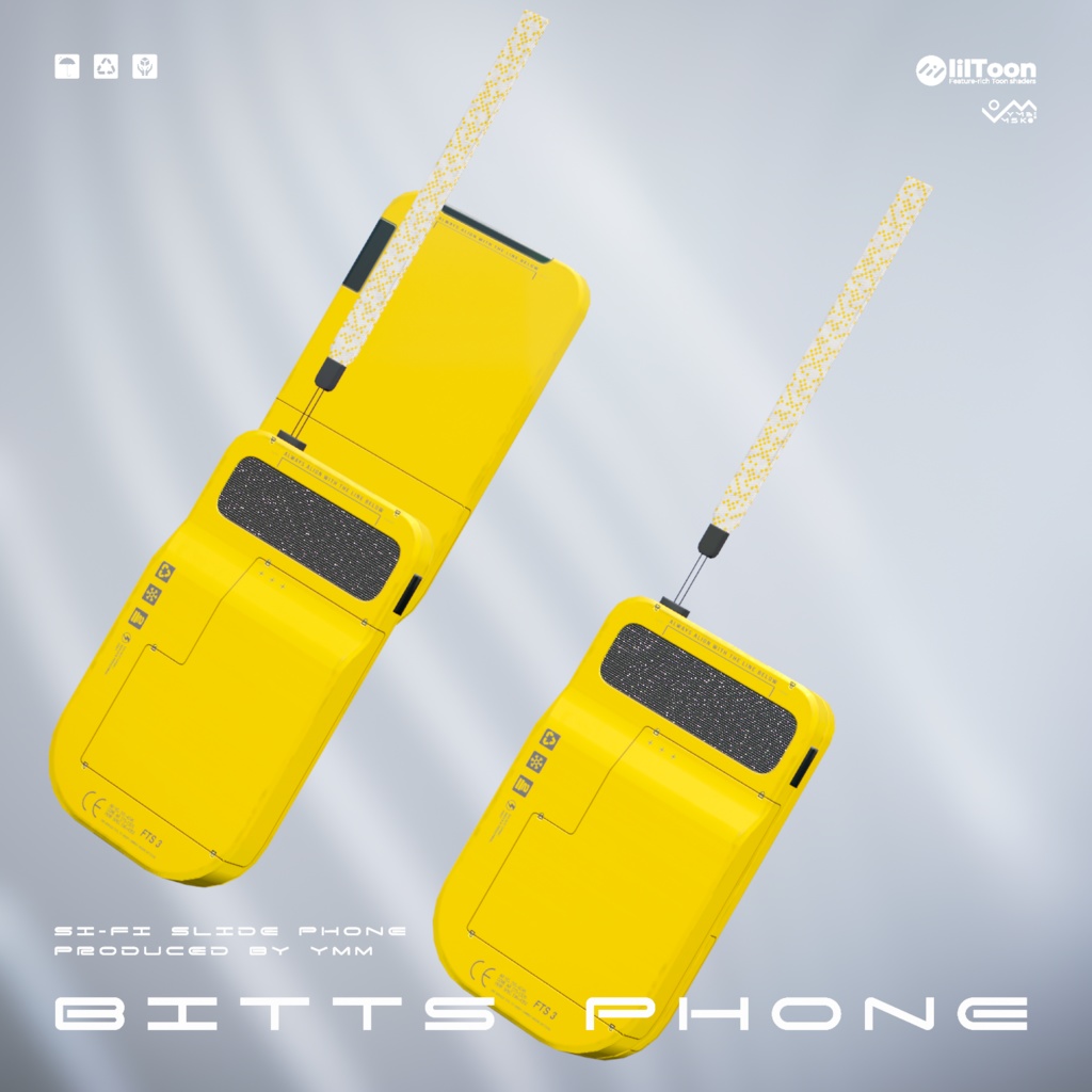 【無料】3Dモデル「Bitts Phone v1.0」PB対応 カラバリ12色有