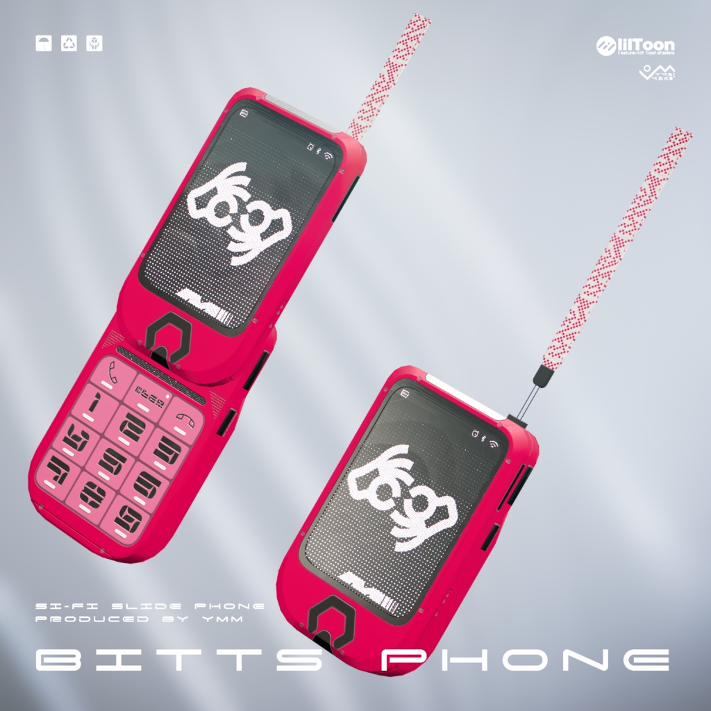 【無料】3Dモデル「Bitts Phone v1.0」PB対応 カラバリ12色有