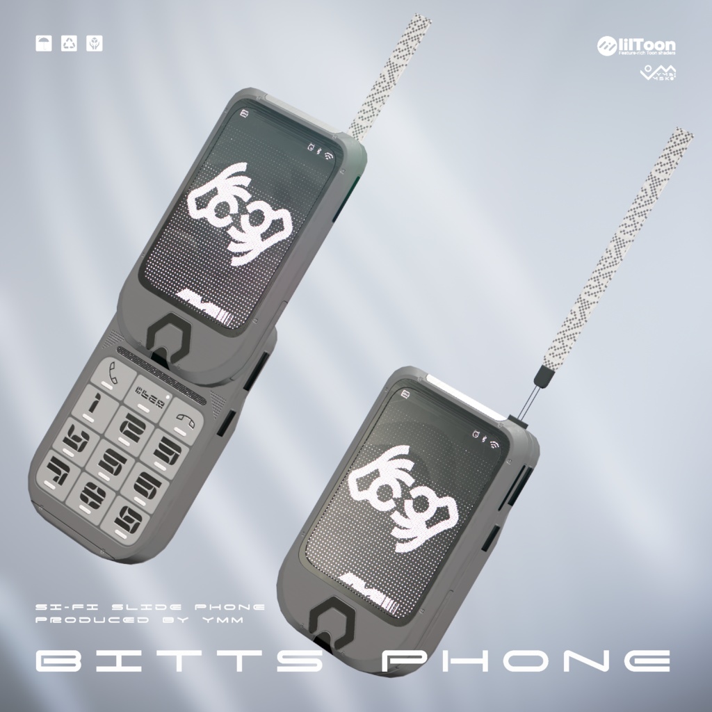 【無料】3Dモデル「Bitts Phone v1.0」PB対応 カラバリ12色有
