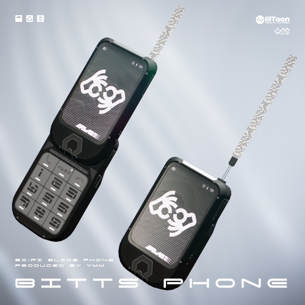 【無料】3Dモデル「Bitts Phone v1.0」PB対応 カラバリ12色有