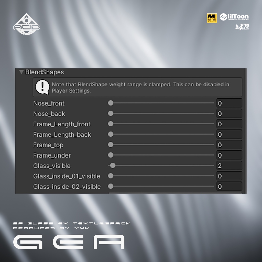 テクスチャパック「Gea Ex Texturepack v1.0」カラバリ11色有