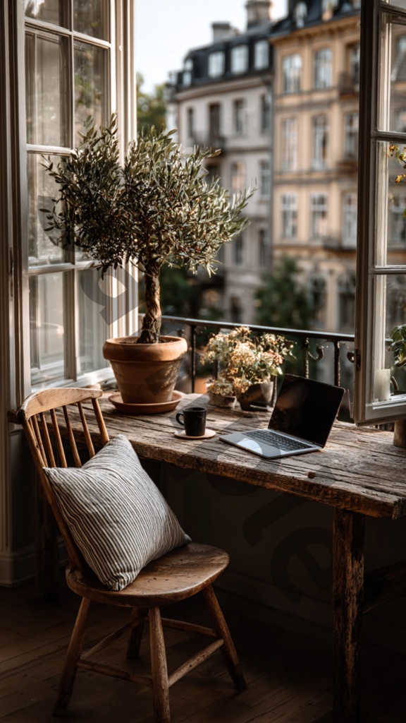 グリーン&イエローの北欧インテリア壁紙|スマホにぴったり10枚セット