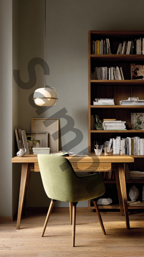 グリーン&イエローの北欧インテリア壁紙|スマホにぴったり10枚セット