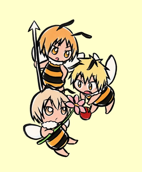 蜂蜜トリオ　アクリルキーホルダー