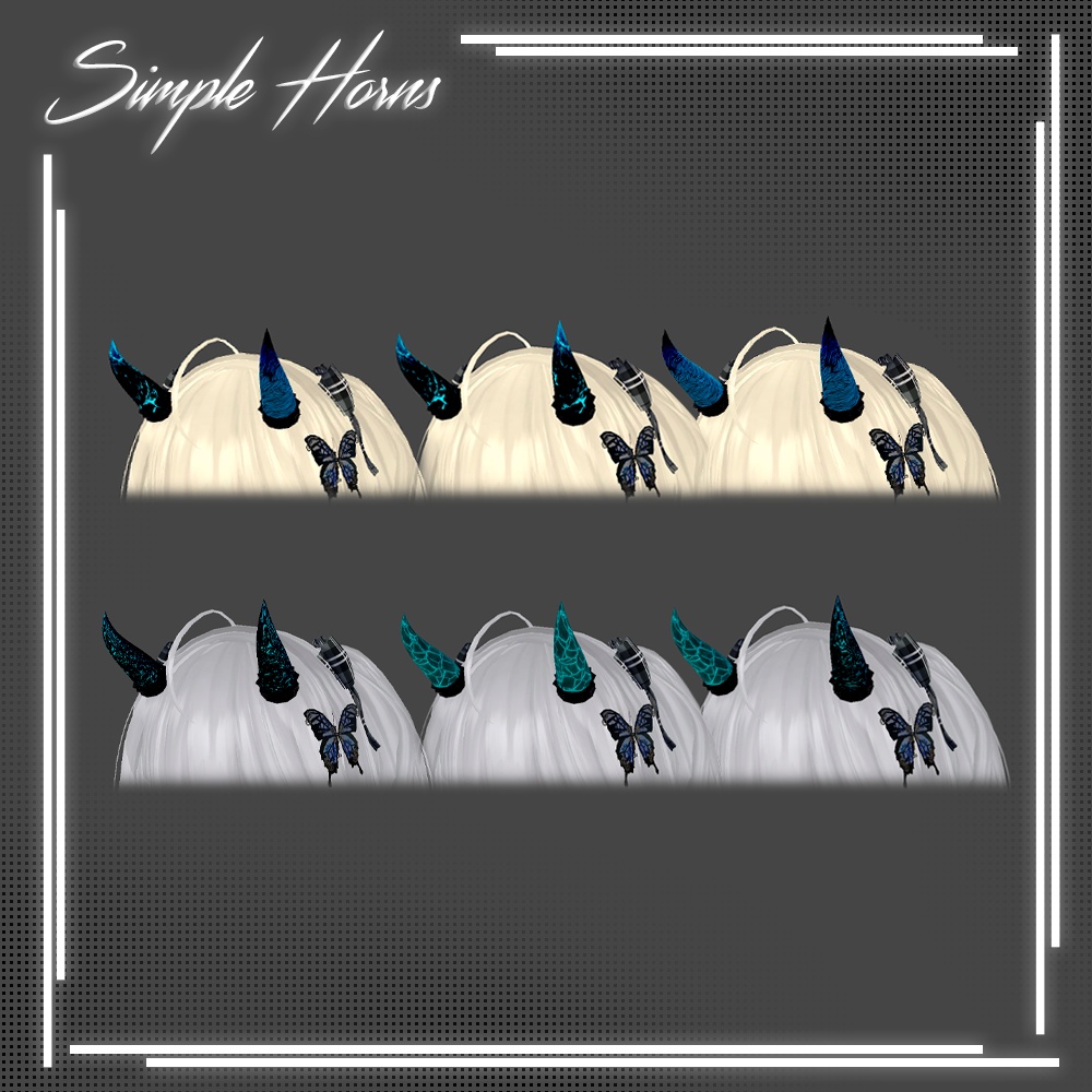 【3Dモデル】Simple Horns V1