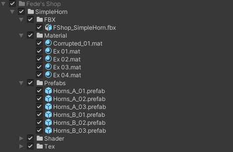 【3Dモデル】Simple Horns V1