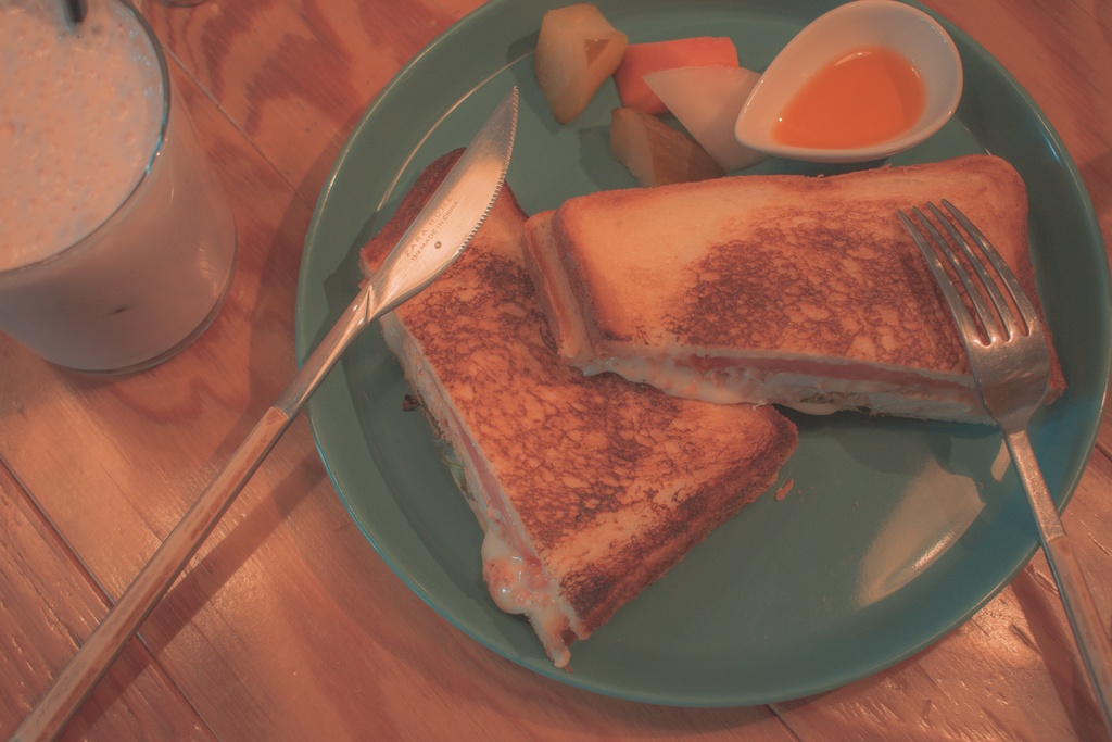 雰囲気オシャレ写真プリントTシャツロング袖