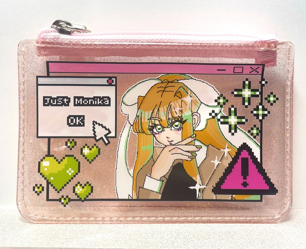 ラメクリアファスナーポーチ全4種 ポストカード1個につき1枚付き(ランダム)