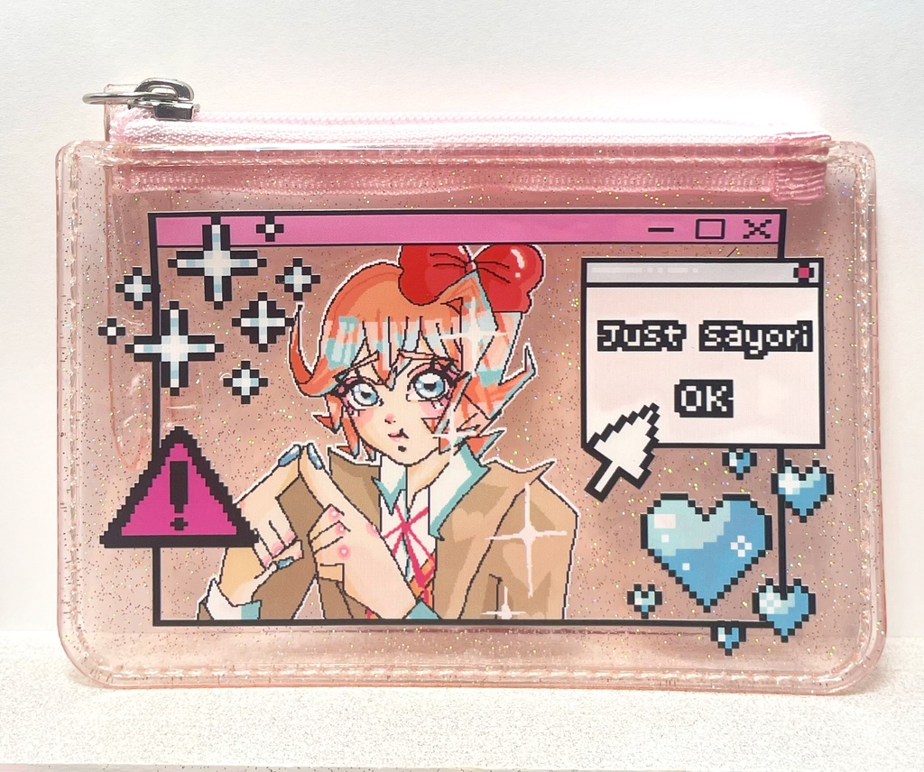 ラメクリアファスナーポーチ全4種 ポストカード1個につき1枚付き(ランダム)