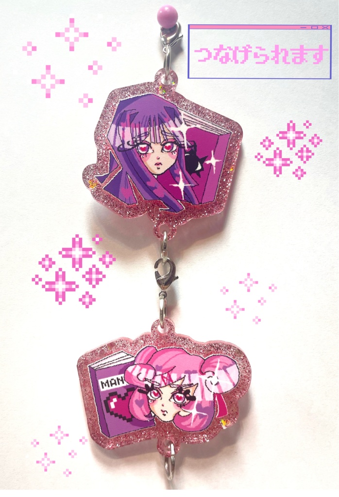 ミニアクリルチャーム全4種 ポストカード1個につき1枚付き(ランダム)