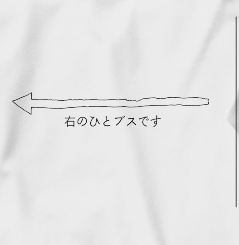 右のひとをバカにできるロングTシャツ