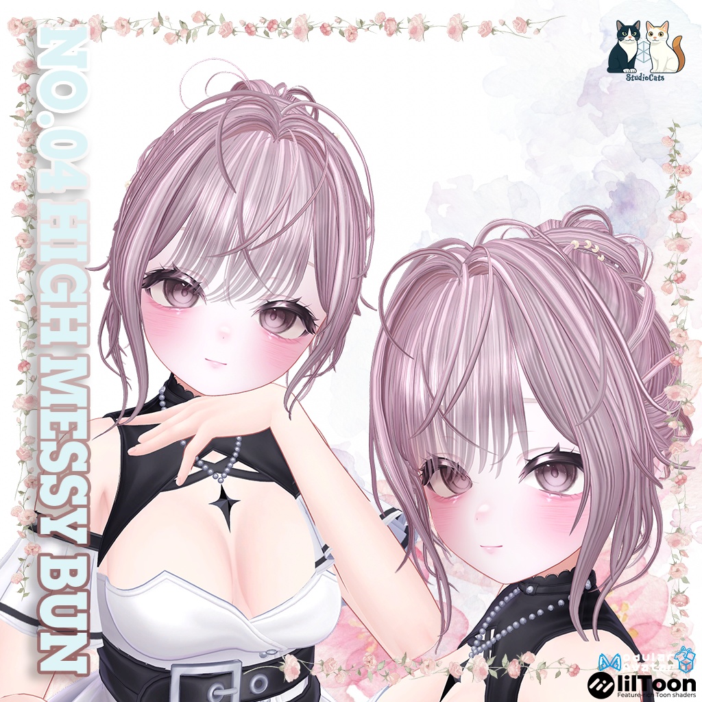 Fyuett Update🌸HighMessyBunHair🌸(17アバター対応)