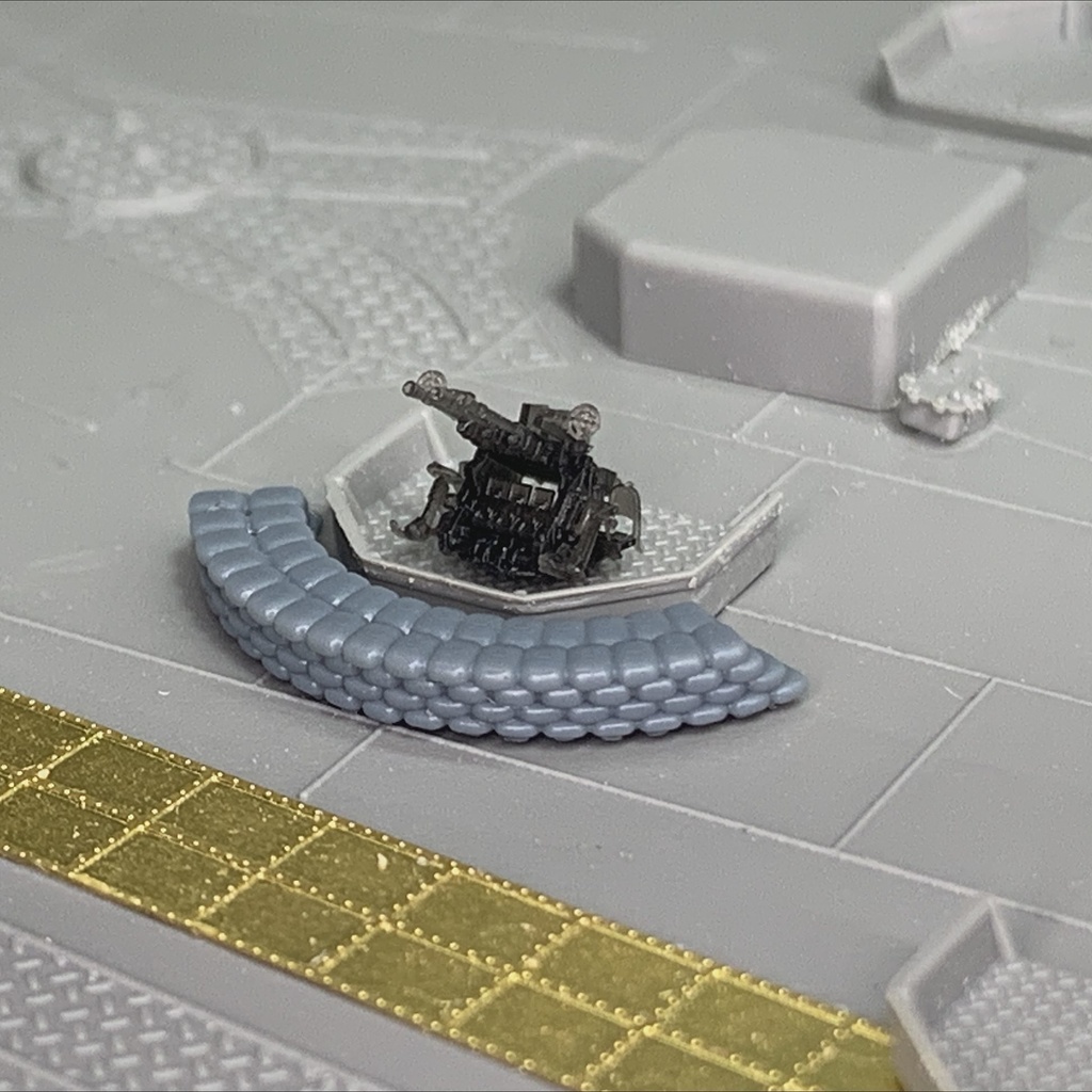 機銃 土嚢 1/350 14+2個入り 3Dプリンターレジンパーツ 艦船模型