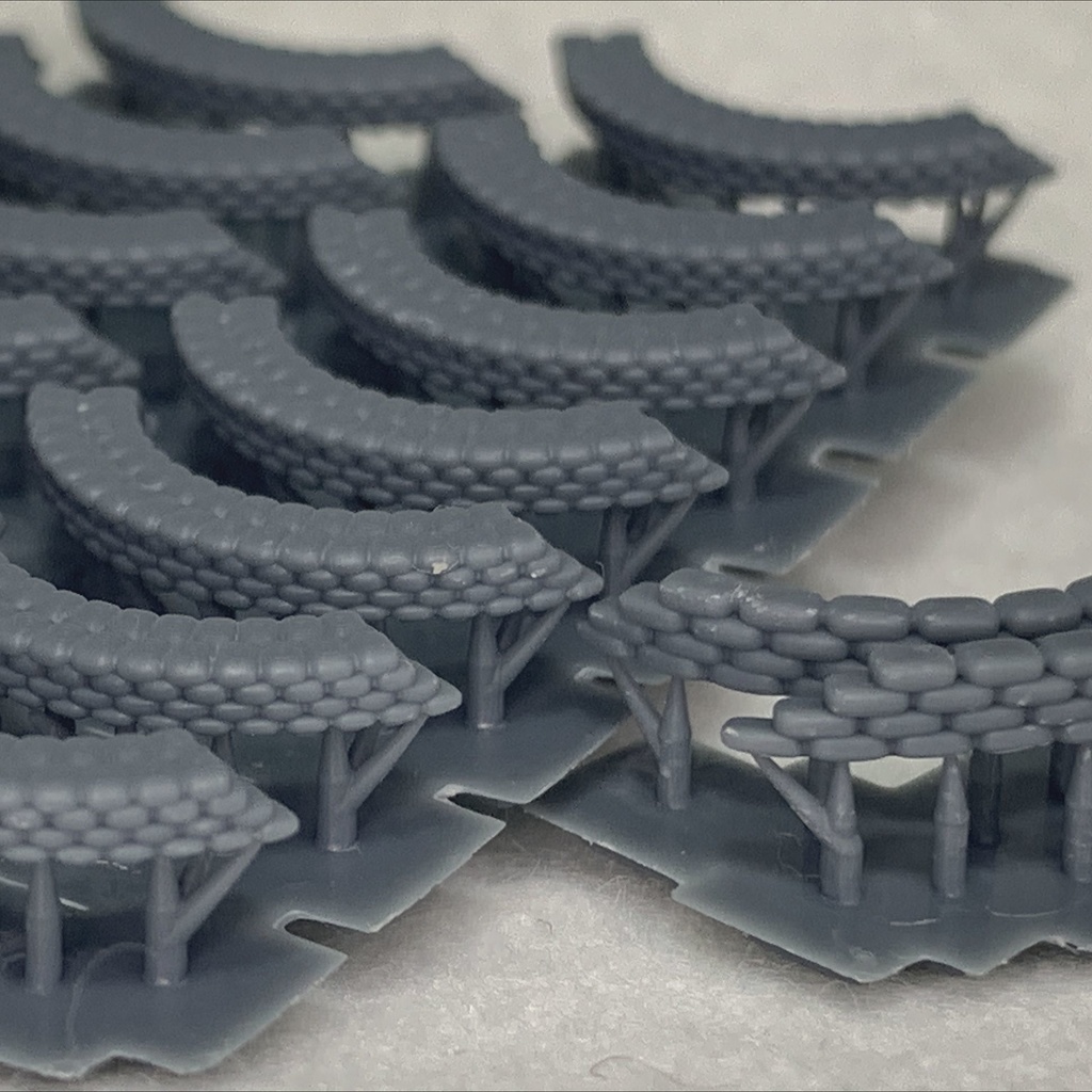 機銃 土嚢 1/200 14+2個入り 3Dプリンターレジンパーツ 艦船模型