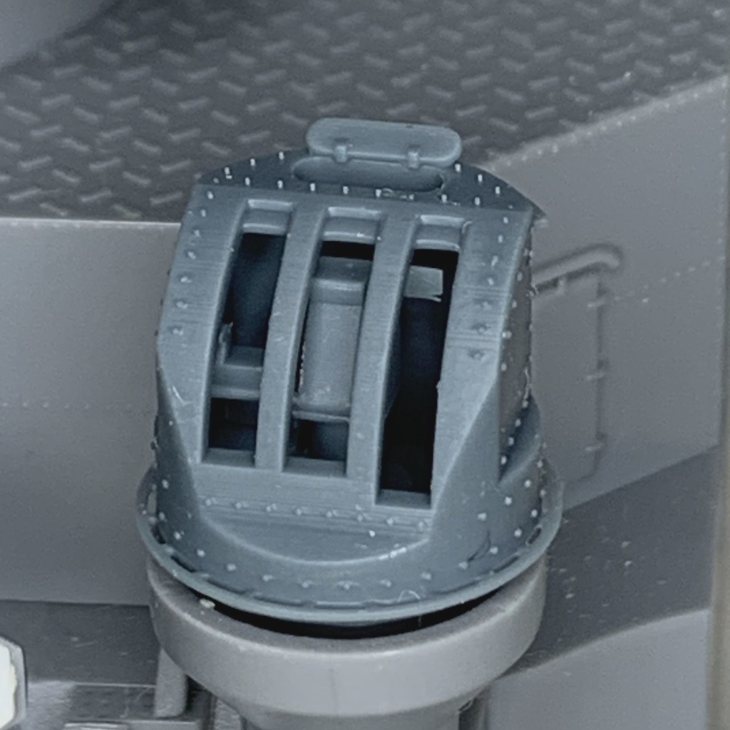 機銃射撃装置&機銃射撃指揮装置&探照灯管制器セット 1/200 大和用 3Dプリンターレジンパーツ 艦船模型