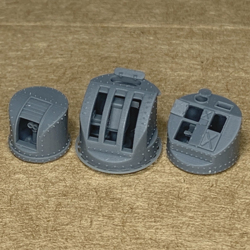 機銃射撃装置&機銃射撃指揮装置&探照灯管制器セット 1/200 大和用 3Dプリンターレジンパーツ 艦船模型