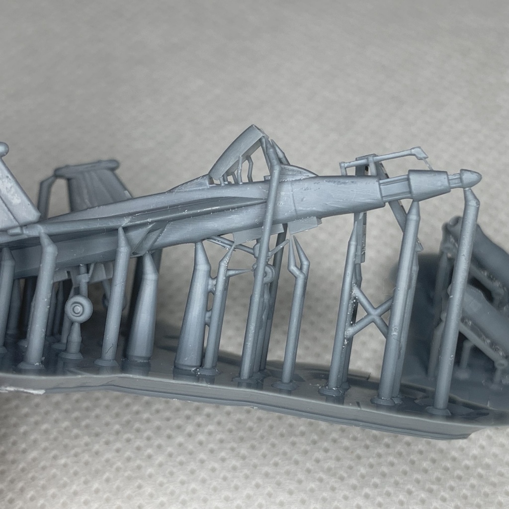 アメリカ海軍 空母 艦載機 格納庫メンテナンス中 EA-18G&F-18C 1/350スケール 3Dプリンターレジンパーツ 艦船模型