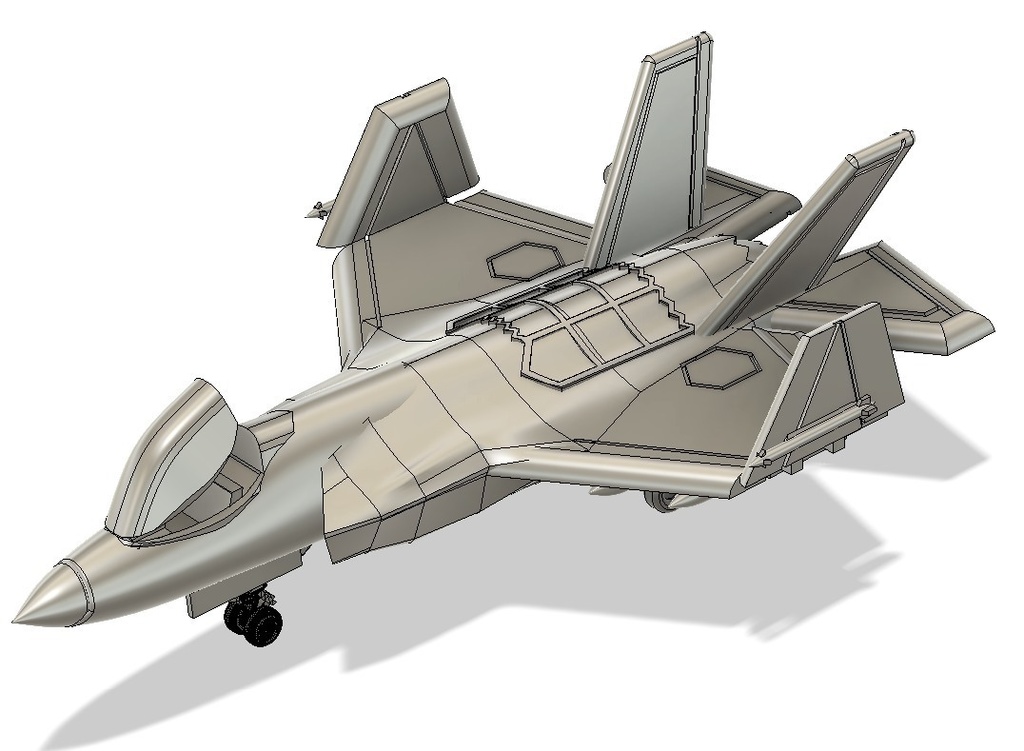 F-35C 4機 アメリカ海軍 空母艦載機 1/350 3Dプリント レジンパーツ 艦船模型