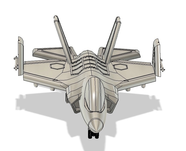 F-35C 4機 アメリカ海軍 空母艦載機 1/350 3Dプリント レジンパーツ 艦船模型